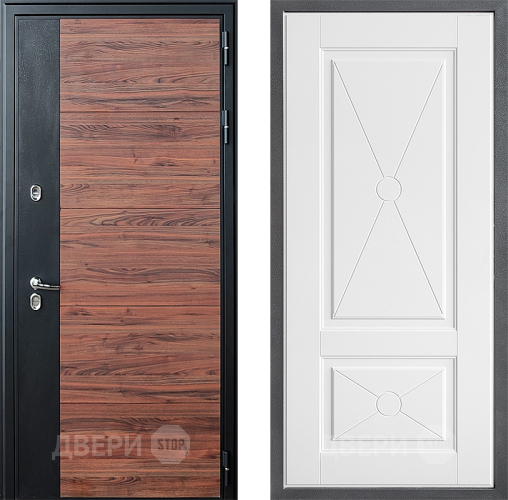 Входная металлическая Дверь Дверной континент ДК-15 Красное Дерево ТЕРМО ФЛ-617 Софт милк в Рузе