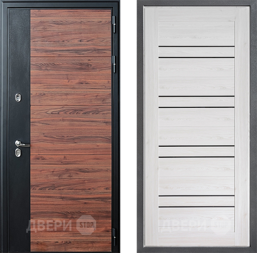 Входная металлическая Дверь Дверной континент ДК-15 Красное Дерево ТЕРМО ФЛ-49 Сосна белая в Рузе