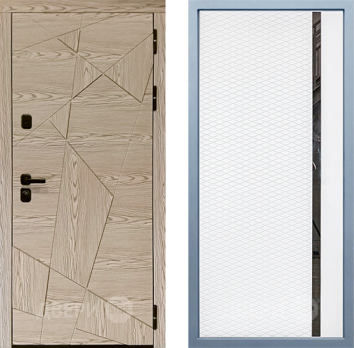 Входная металлическая Дверь Дива МД-97/1 МХ-47 Белый матовый в Рузе