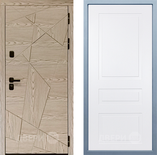 Входная металлическая Дверь Дива МД-97/1 Н-13 Белый в Рузе