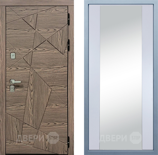 Дверь Дива МД-97/2 Д-15 Зеркало Белый в Рузе