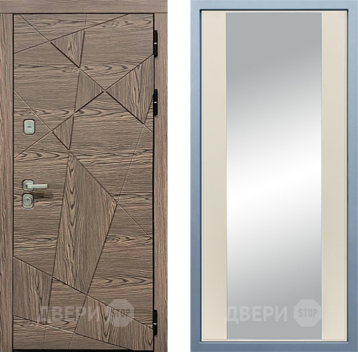 Входная металлическая Дверь Дива МД-97/2 Д-15 Зеркало Шампань в Рузе