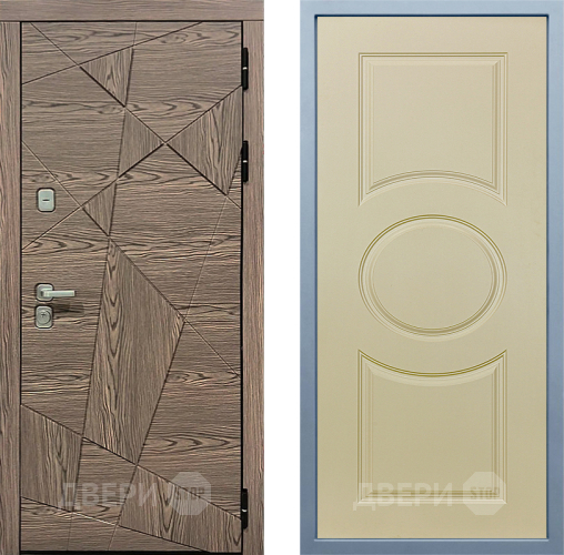 Входная металлическая Дверь Дива МД-97/2 Д-8 Шампань в Рузе