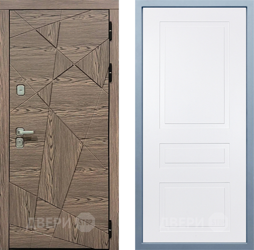 Входная металлическая Дверь Дива МД-97/2 Н-13 Белый в Рузе