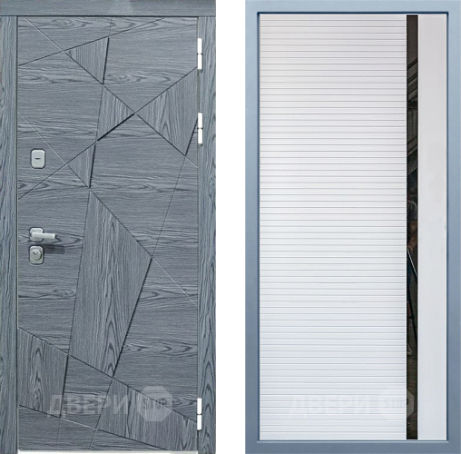 Входная металлическая Дверь Дива МД-97/3 МХ-45 Белый матовый в Рузе