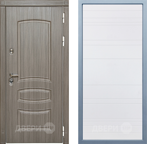 Входная металлическая Дверь Дива МД-42 Д-5 Белый в Рузе