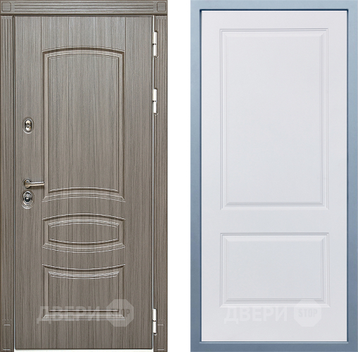 Входная металлическая Дверь Дива МД-42 Д-7 Белый в Рузе