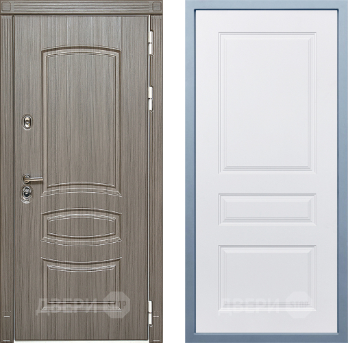 Входная металлическая Дверь Дива МД-42 Д-13 Белый в Рузе