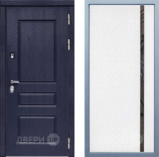 Входная металлическая Дверь Дива МД-45 МХ-47 Белый матовый в Рузе