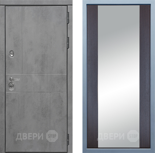 Входная металлическая Дверь Дива МД-48 Д-15 Зеркало Венге в Рузе