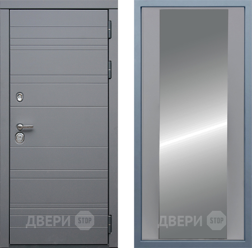 Входная металлическая Дверь Дива МД-39 Д-15 Зеркало Силк Маус в Рузе