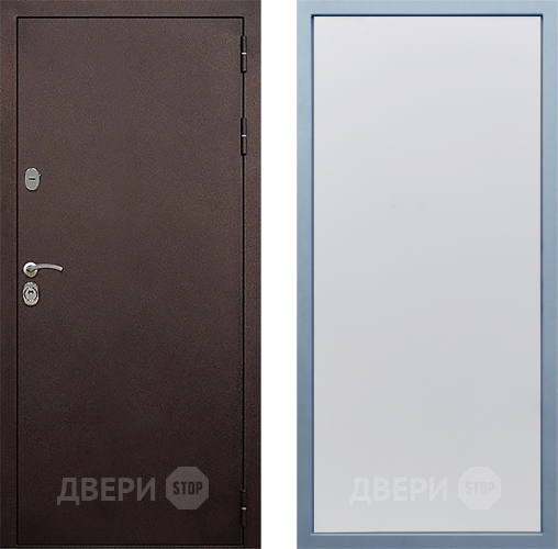 Входная металлическая Дверь Дива МД-40 Медь Н-1 Белый в Рузе