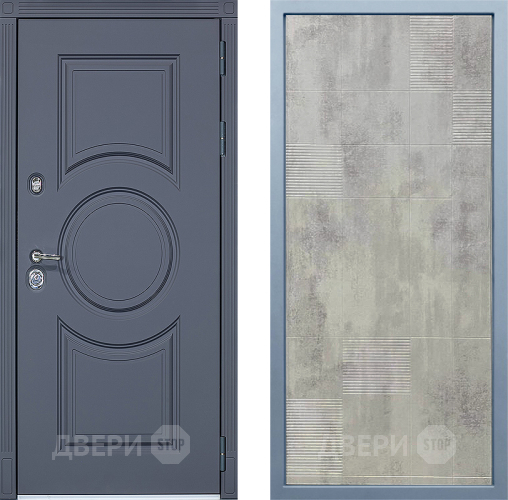 Входная металлическая Дверь Дива МХ-30 STR Д-4 Бетон темный в Рузе