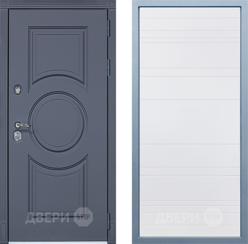 Входная металлическая Дверь Дива МХ-30 STR Д-5 Белый в Рузе