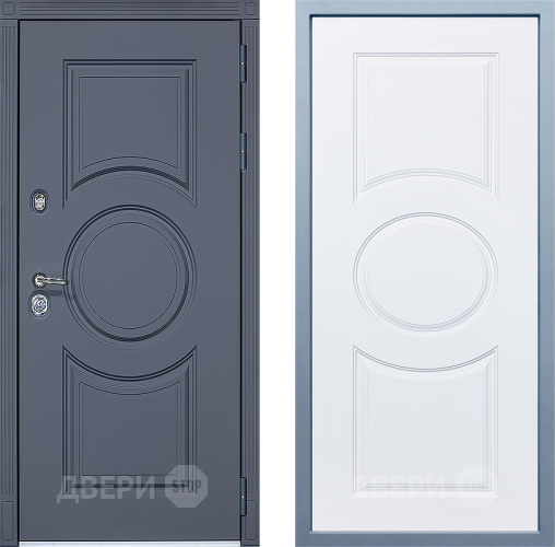 Входная металлическая Дверь Дива МХ-30 STR Д-8 Белый в Рузе