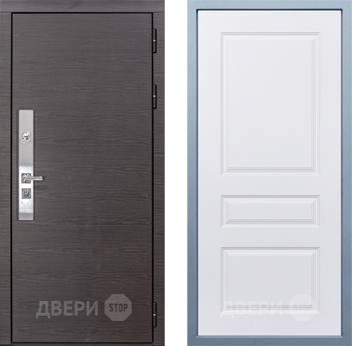 Входная металлическая Дверь Дива МХ-39 STR Д-13 Белый в Рузе