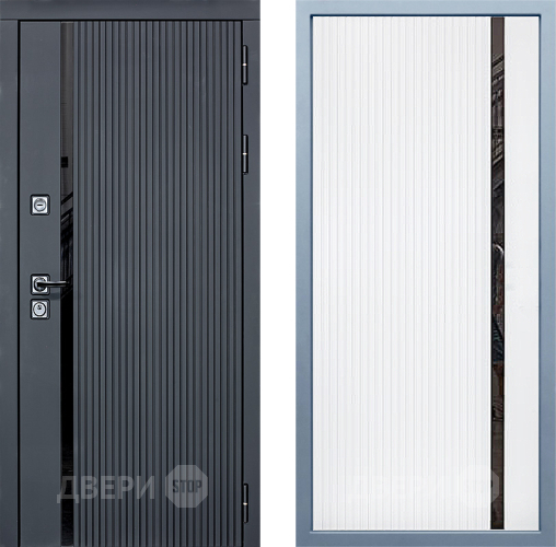 Входная металлическая Дверь Дива МХ-46 STR МХ-46 Белый матовый в Рузе