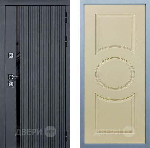 Входная металлическая Дверь Дива МХ-46 STR Д-8 Шампань в Рузе