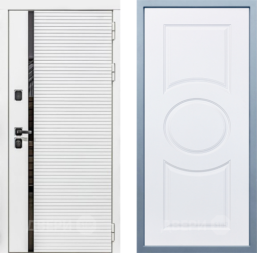 Входная металлическая Дверь Дива МХ-45 Белая STR Д-8 Белый в Рузе