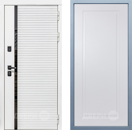 Входная металлическая Дверь Дива МХ-45 Белая STR Н-10 Белый в Рузе