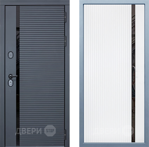 Входная металлическая Дверь Дива МХ-45 STR МХ-46 Белый матовый в Рузе