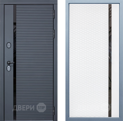 Входная металлическая Дверь Дива МХ-45 STR МХ-47 Белый матовый в Рузе