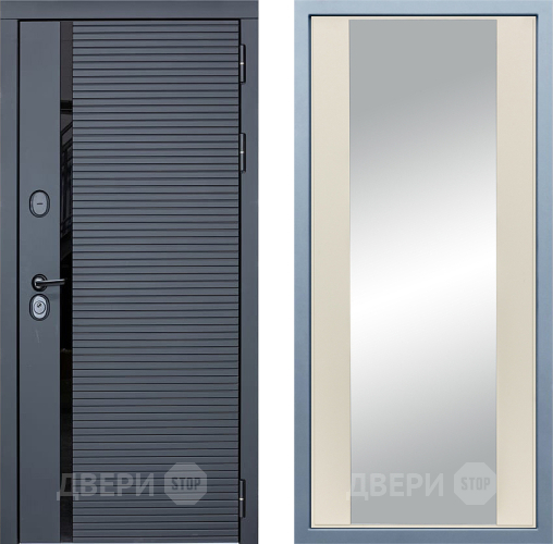 Входная металлическая Дверь Дива МХ-45 STR Д-15 Зеркало Шампань в Рузе