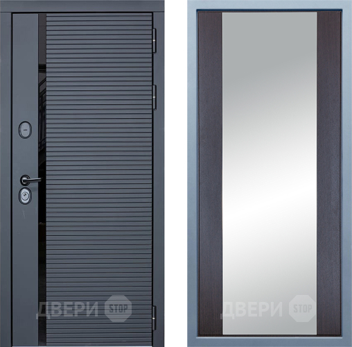 Входная металлическая Дверь Дива МХ-45 STR Д-15 Зеркало Венге в Рузе