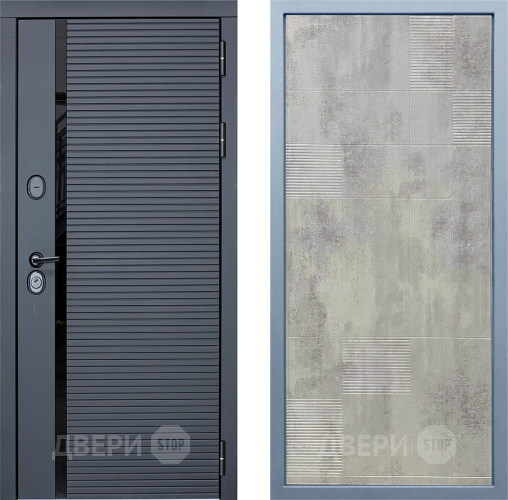 Входная металлическая Дверь Дива МХ-45 STR Д-4 Бетон темный в Рузе