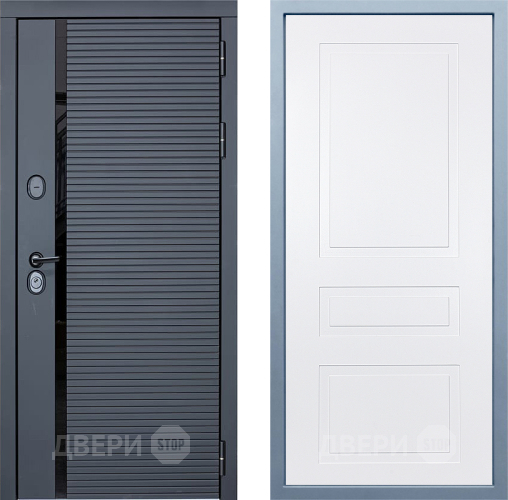 Входная металлическая Дверь Дива МХ-45 STR Н-13 Белый в Рузе