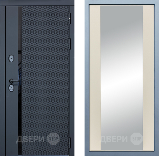 Входная металлическая Дверь Дива МХ-47 STR Д-15 Зеркало Шампань в Рузе