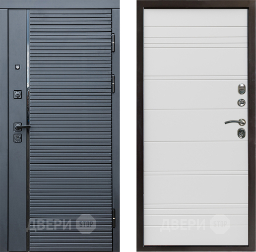 Входная металлическая Дверь Престиж Черная Линия Line Белый в Рузе