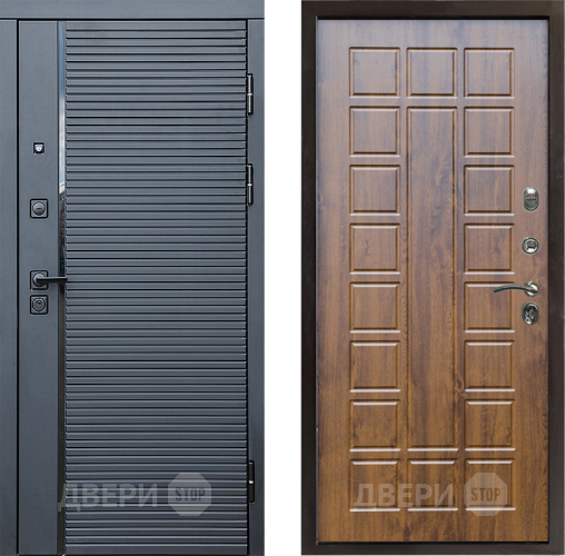 Входная металлическая Дверь Престиж Черная Линия Престиж Дуб в Рузе