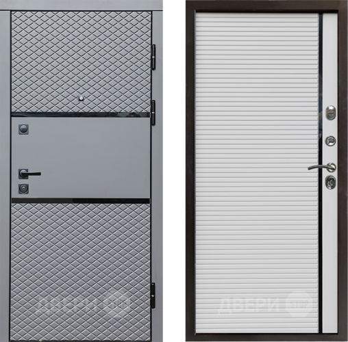 Входная металлическая Дверь Престиж Ромб Porte Белый в Рузе