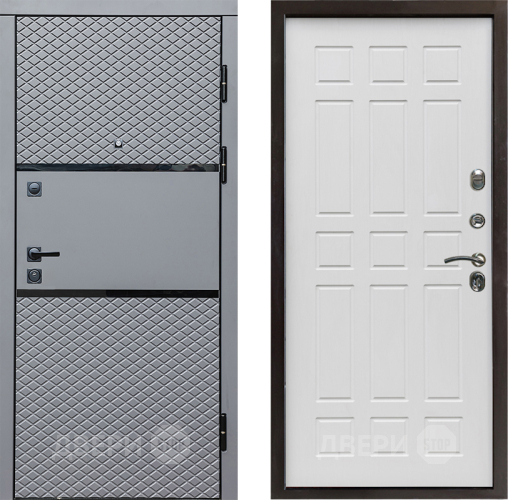 Входная металлическая Дверь Престиж Ромб Спарта Белое дерево в Рузе
