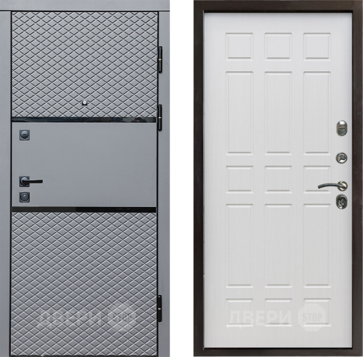 Входная металлическая Дверь Престиж Ромб Спарта Лиственница белая в Рузе