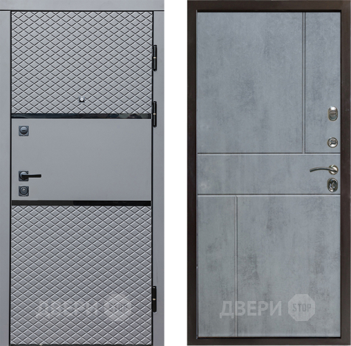 Входная металлическая Дверь Престиж Ромб Горизонт Бетон темный в Рузе