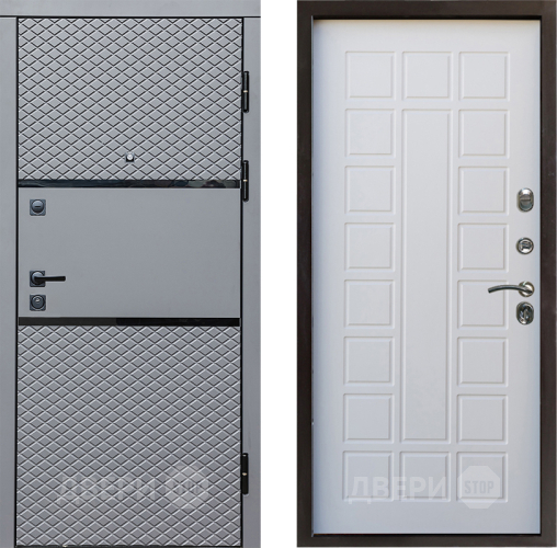 Входная металлическая Дверь Престиж Ромб Престиж Белое дерево в Рузе