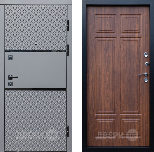 Входная металлическая Дверь Престиж Ромб Премиум Орех темный в Рузе