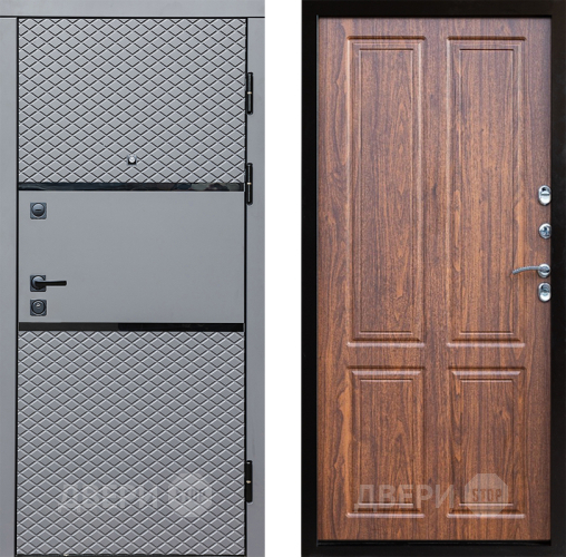 Входная металлическая Дверь Престиж Ромб Премиум Орех светлый в Рузе