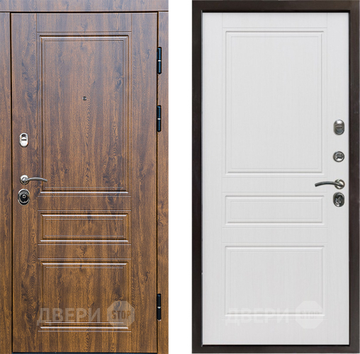 Входная металлическая Дверь Престиж Классика Дуб Классика Белое дерево в Рузе