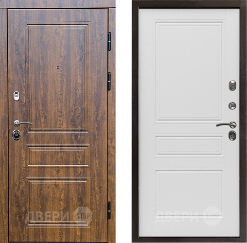 Входная металлическая Дверь Престиж Классика Дуб Классика Лиственница белая в Рузе