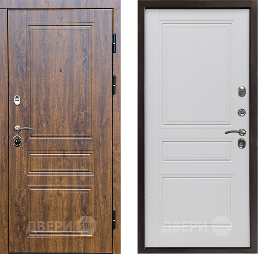 Входная металлическая Дверь Престиж Классика Дуб Классика Белый матовый в Рузе