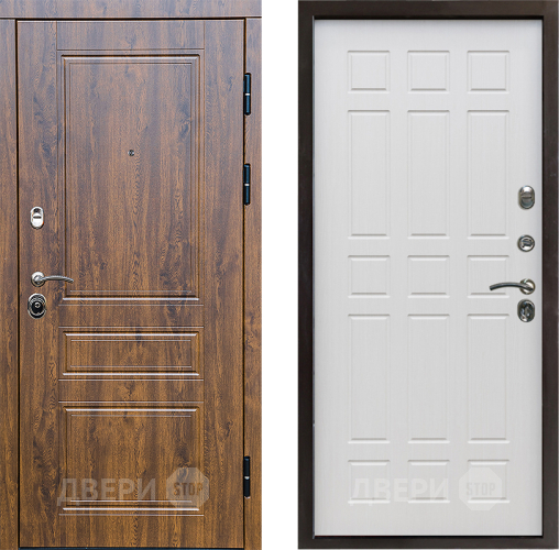 Входная металлическая Дверь Престиж Классика Дуб Спарта Лиственница белая в Рузе