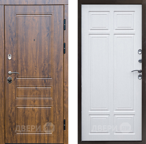 Входная металлическая Дверь Престиж Классика Дуб Премиум Лиственница белая в Рузе