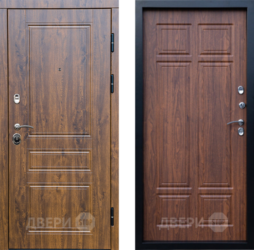 Входная металлическая Дверь Престиж Классика Дуб Премиум Орех темный в Рузе