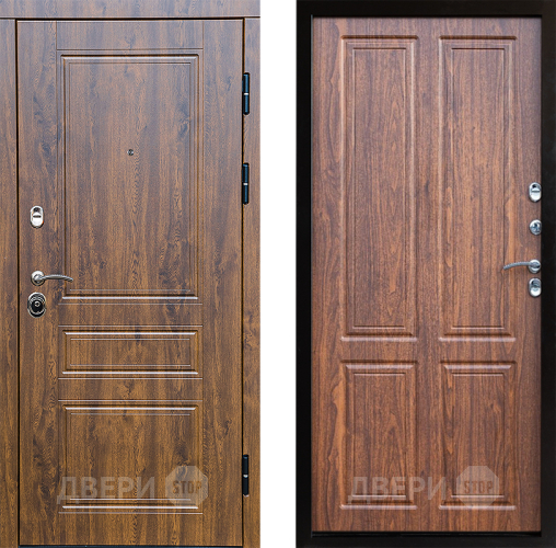 Входная металлическая Дверь Престиж Классика Дуб Премиум Орех светлый в Рузе