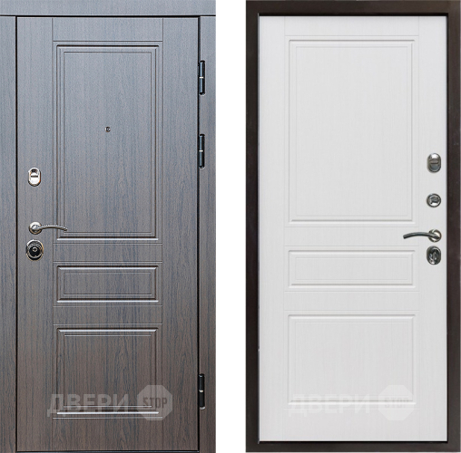 Входная металлическая Дверь Престиж Классика Венге Классика Белое дерево в Рузе