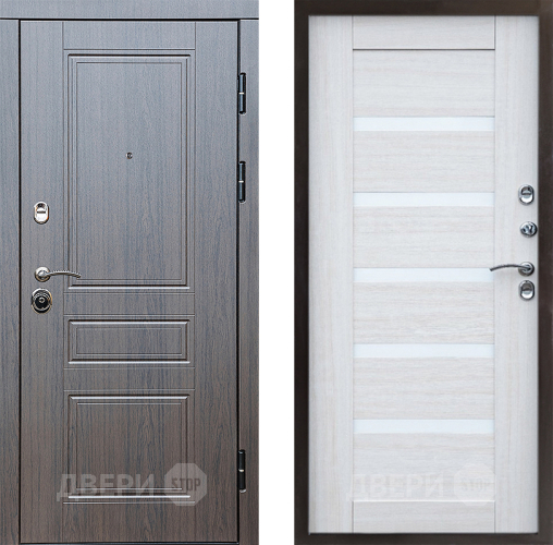 Входная металлическая Дверь Престиж Классика Венге Царга Лиственница белая в Рузе