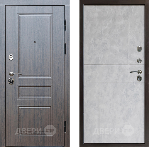 Входная металлическая Дверь Престиж Классика Венге Горизонт Бетон светлый в Рузе